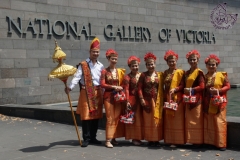 Australia Day - Thai group in front of Gallery of Victoria